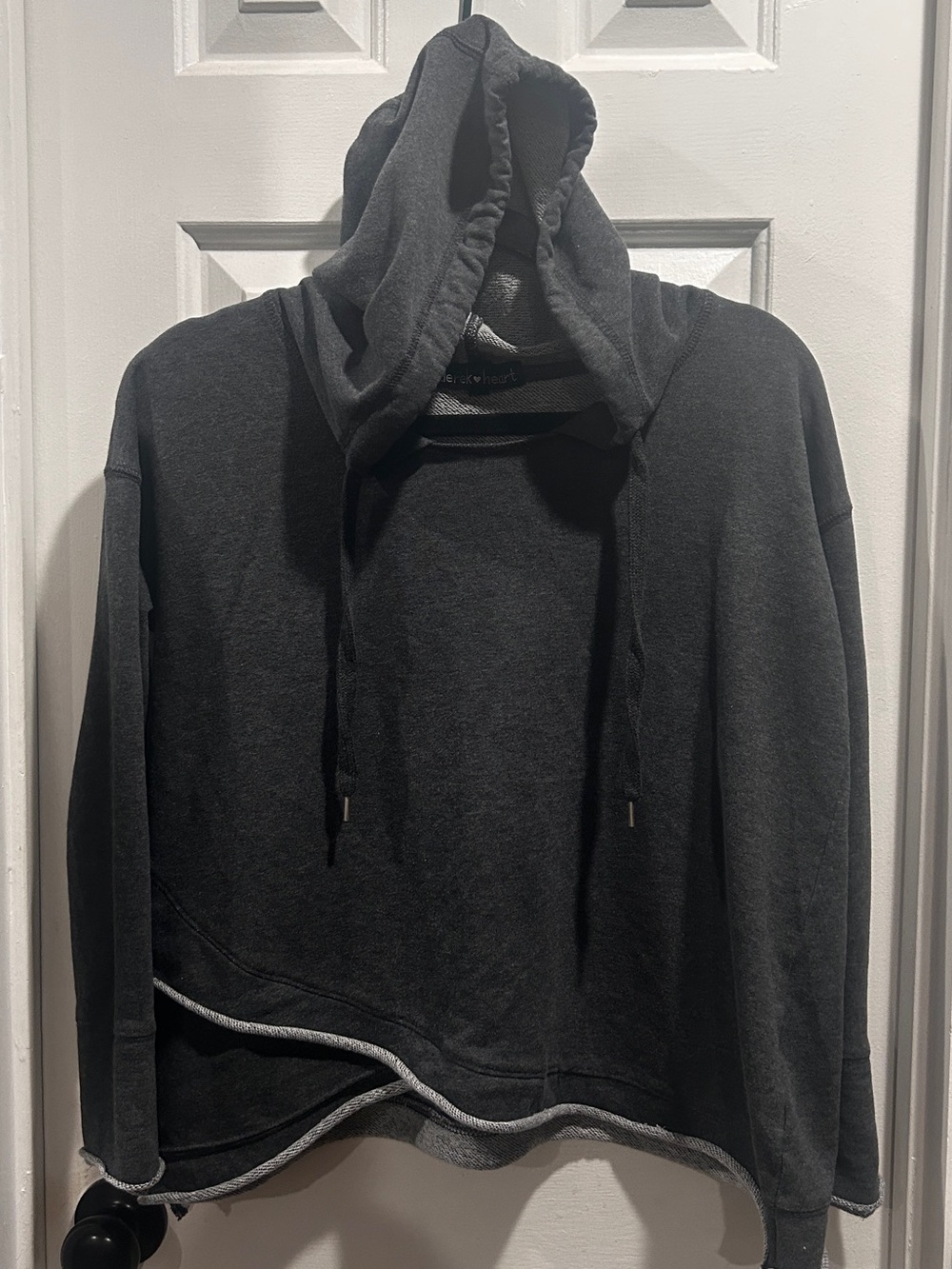 Derek Heart Gray Hooded Pullover